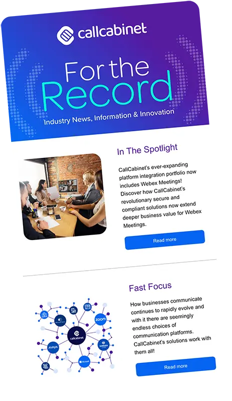 CallCabinet Newsletter Screenshot Tilted
